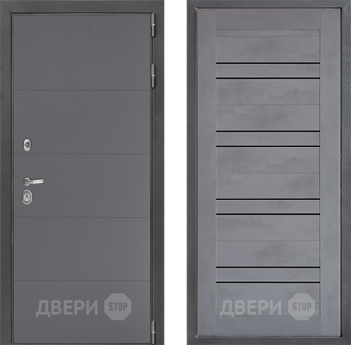 Входная металлическая Дверь Дверной континент ДК-3/649 ФЛ-49 Бетон серый в Красноармейске