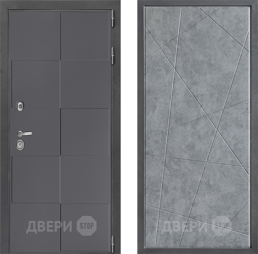 Входная металлическая Дверь Дверной континент ДК-3/606 ФЛ-655 Бетон серый в Красноармейске