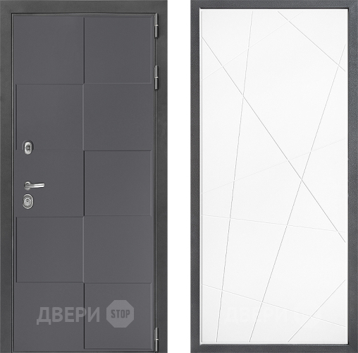 Входная металлическая Дверь Дверной континент ДК-3/606 ФЛ-655 Белый софт в Красноармейске