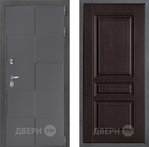 Входная металлическая Дверь Дверной континент ДК-3/606 ФЛ-243 Дуб шоколадный в Красноармейске