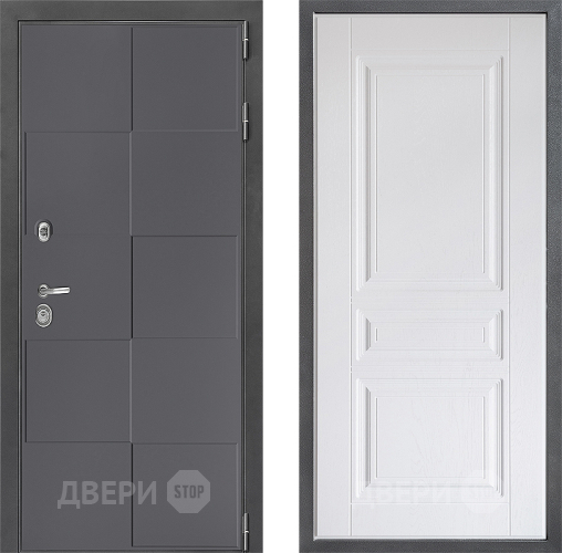 Входная металлическая Дверь Дверной континент ДК-3/606 ФЛ-243 Альберо Браш серебро в Красноармейске