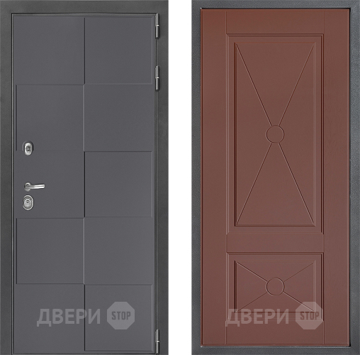 Входная металлическая Дверь Дверной континент ДК-3/606 ФЛ-617 Ясень шоколадный в Красноармейске