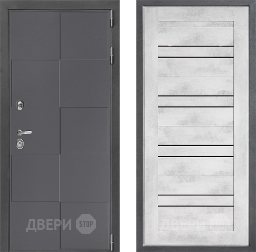 Входная металлическая Дверь Дверной континент ДК-3/606 ФЛ-49 Бетон снежный в Красноармейске