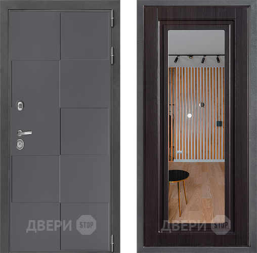 Входная металлическая Дверь Дверной континент ДК-3/606 ФЛЗ Зеркало Венге в Красноармейске