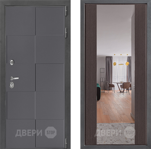 Дверь Дверной континент ДК-3/606 ФЛЗ-1 Зеркало Венге в Красноармейске