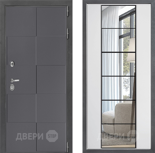 Дверь Дверной континент ДК-3/606 ФЛЗ-2 Зеркало Белый софт в Красноармейске