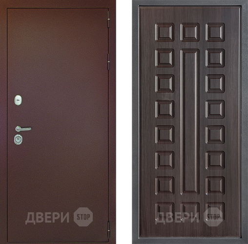 Входная металлическая Дверь Дверной континент Рубикон Медь Дизайн ФЛ-183 Венге в Красноармейске