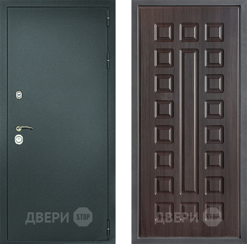 Входная металлическая Дверь Дверной континент Рубикон Серебро Дизайн ФЛ-183 Венге в Красноармейске