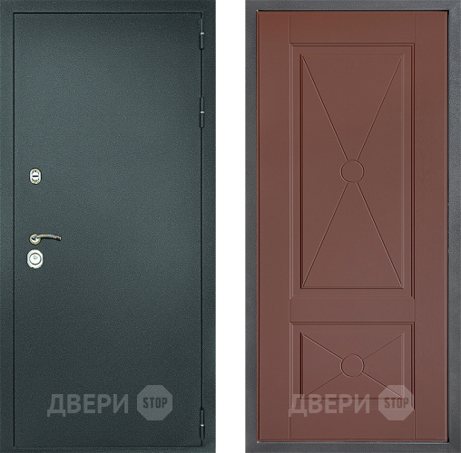 Входная металлическая Дверь Дверной континент Рубикон Серебро Дизайн ФЛ-617 Ясень шоколадный в Красноармейске
