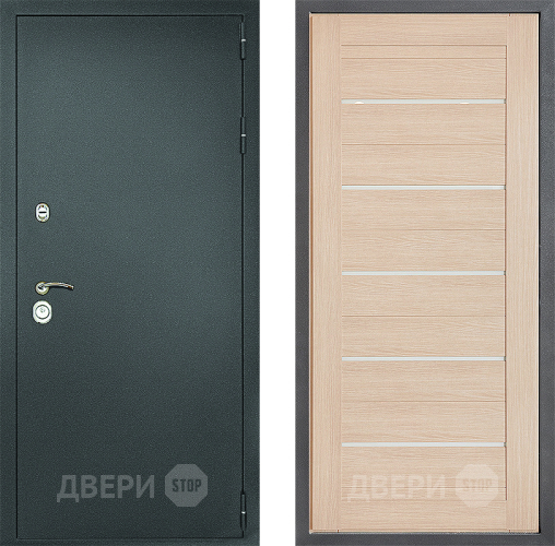 Входная металлическая Дверь Дверной континент Рубикон Серебро Дизайн ФЛ-46 Капучино в Красноармейске