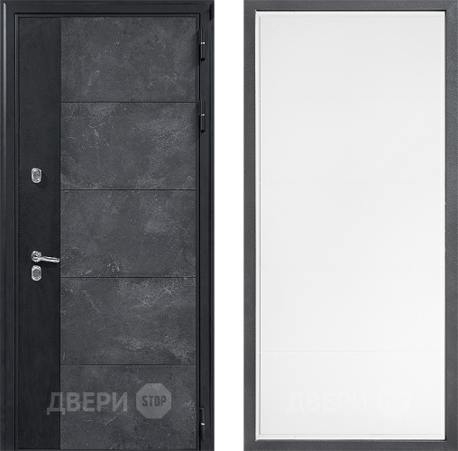 Входная металлическая Дверь Дверной континент ДК-15 Бетон ТЕРМО ФЛ-649 Белый софт в Красноармейске
