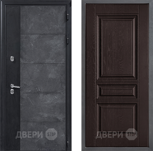 Входная металлическая Дверь Дверной континент ДК-15 Бетон ТЕРМО ФЛ-243 Дуб шоколадный в Красноармейске