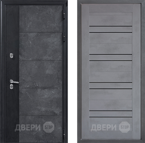 Входная металлическая Дверь Дверной континент ДК-15 Бетон ТЕРМО ФЛ-49 Бетон серый в Красноармейске