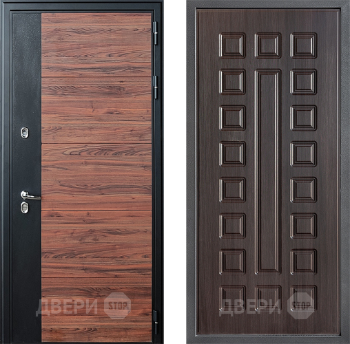 Входная металлическая Дверь Дверной континент ДК-15 Красное Дерево ТЕРМО ФЛ-183 Венге в Красноармейске