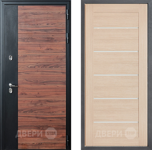 Входная металлическая Дверь Дверной континент ДК-15 Красное Дерево ТЕРМО ФЛ-46 Капучино в Красноармейске