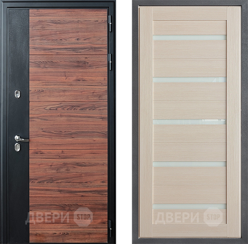 Входная металлическая Дверь Дверной континент ДК-15 Красное Дерево ТЕРМО ФЛ-47 Капучино в Красноармейске