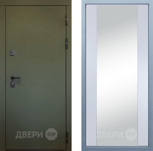 Дверь Дива МД-61 Д-15 Зеркало Белый в Красноармейске