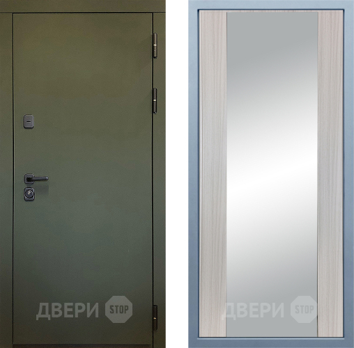 Входная металлическая Дверь Дива МД-61 Д-15 Зеркало Сандал белый в Красноармейске