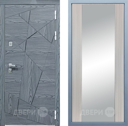 Входная металлическая Дверь Дива МД-97/3 Д-15 Зеркало Сандал белый в Красноармейске