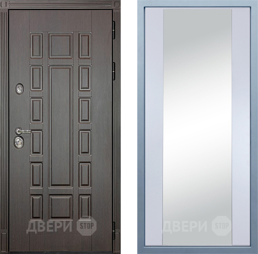 Дверь Дива МД-38 Д-15 Зеркало Белый в Красноармейске