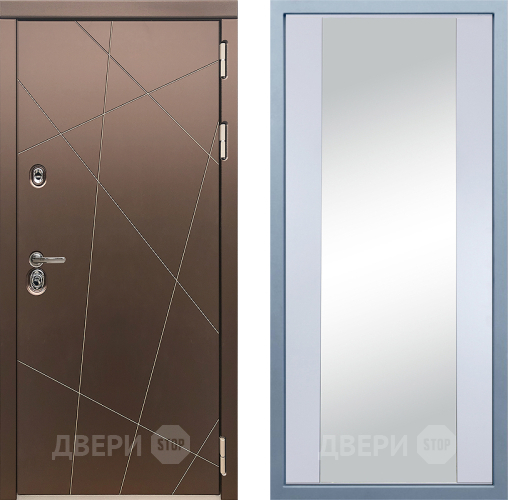 Входная металлическая Дверь Дива МД-50 Д-15 Зеркало Белый в Красноармейске