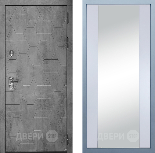 Входная металлическая Дверь Дива МД-51 Д-15 Зеркало Белый в Красноармейске