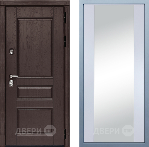 Входная металлическая Дверь Дива МД-90 Д-15 Зеркало Белый в Красноармейске