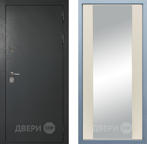 Входная металлическая Дверь Дива МД-40 Титан Д-15 Зеркало Шампань в Красноармейске