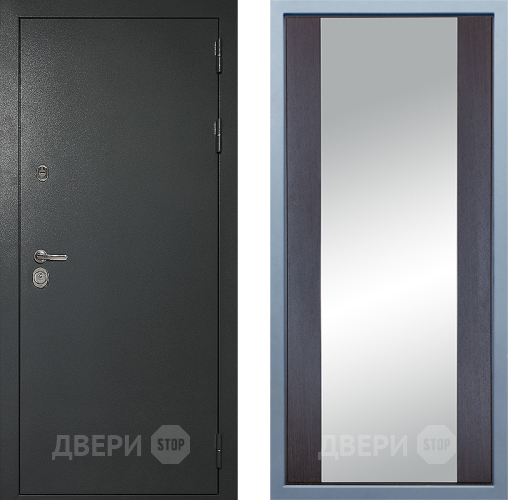 Входная металлическая Дверь Дива МД-40 Титан Д-15 Зеркало Венге в Красноармейске