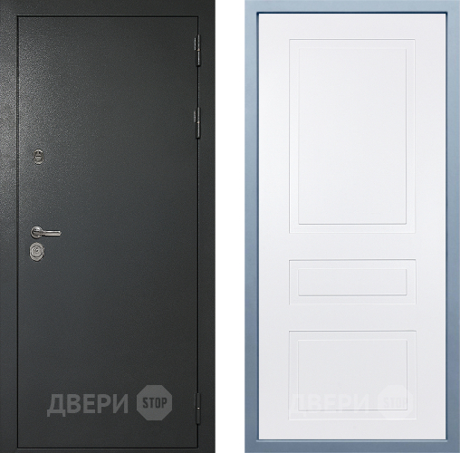 Входная металлическая Дверь Дива МД-40 Титан Н-13 Белый в Красноармейске