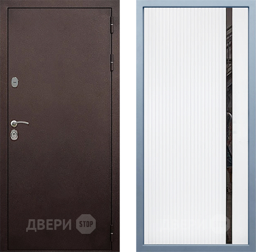 Входная металлическая Дверь Дива МД-40 Медь МХ-46 Белый матовый в Красноармейске
