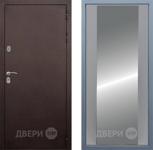 Дверь Дива МД-40 Медь Д-15 Зеркало Силк Маус в Красноармейске