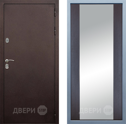 Входная металлическая Дверь Дива МД-40 Медь Д-15 Зеркало Венге в Красноармейске