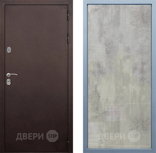 Входная металлическая Дверь Дива МД-40 Медь Д-4 Бетон темный в Красноармейске