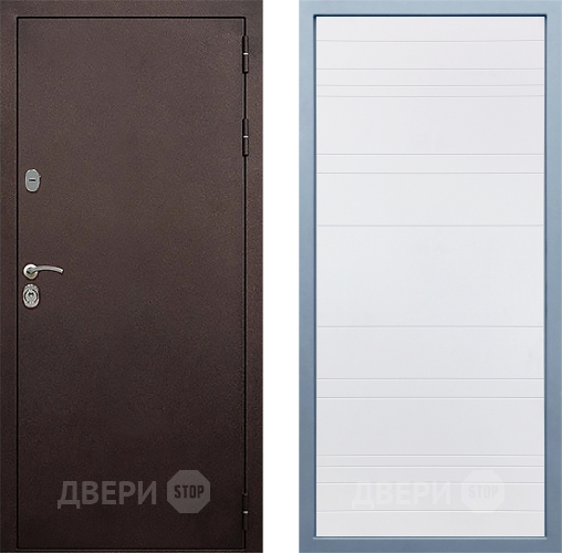 Входная металлическая Дверь Дива МД-40 Медь Д-5 Белый в Красноармейске