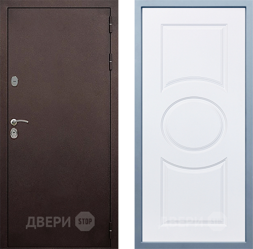 Входная металлическая Дверь Дива МД-40 Медь Д-8 Белый в Красноармейске