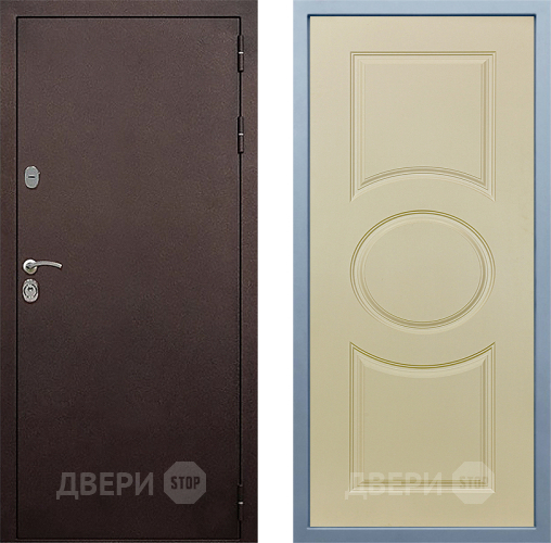 Входная металлическая Дверь Дива МД-40 Медь Д-8 Шампань в Красноармейске