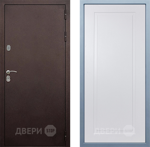 Входная металлическая Дверь Дива МД-40 Медь Н-10 Белый в Красноармейске
