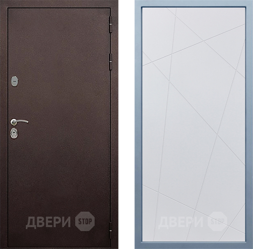 Входная металлическая Дверь Дива МД-40 Медь Д-11 Белый в Красноармейске