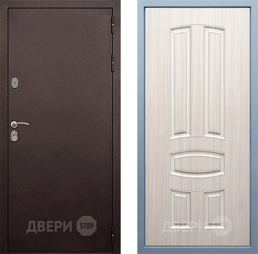 Входная металлическая Дверь Дива МД-40 Медь М-3 Сандал белый в Красноармейске