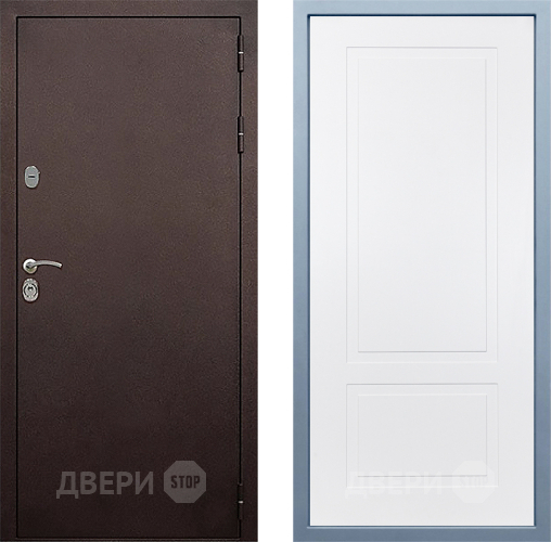 Входная металлическая Дверь Дива МД-40 Медь Н-7 Белый в Красноармейске