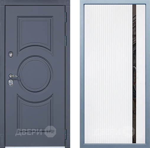 Входная металлическая Дверь Дива МХ-30 STR МХ-46 Белый матовый в Красноармейске