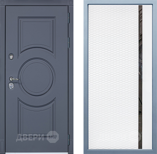 Входная металлическая Дверь Дива МХ-30 STR МХ-47 Белый матовый в Красноармейске