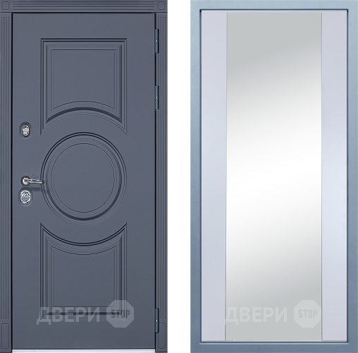 Дверь Дива МХ-30 STR Д-15 Зеркало Белый в Красноармейске