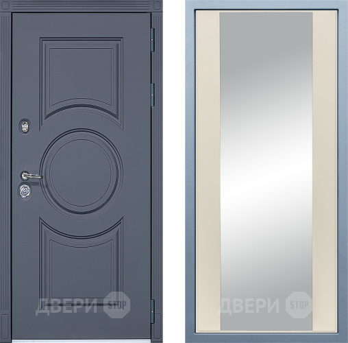 Входная металлическая Дверь Дива МХ-30 STR Д-15 Зеркало Шампань в Красноармейске