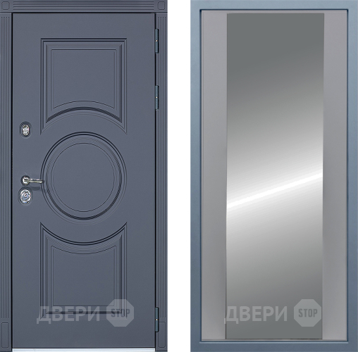 Входная металлическая Дверь Дива МХ-30 STR Д-15 Зеркало Силк Маус в Красноармейске
