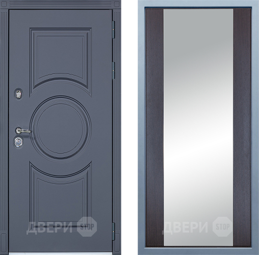 Входная металлическая Дверь Дива МХ-30 STR Д-15 Зеркало Венге в Красноармейске