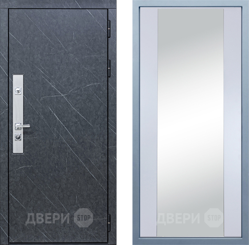 Входная металлическая Дверь Дива МХ-26 STR Д-15 Зеркало Белый в Красноармейске