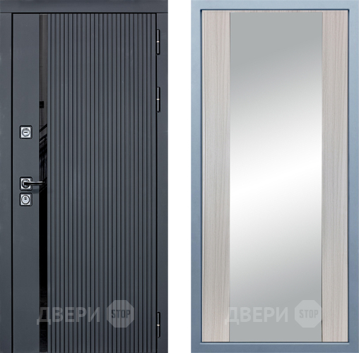 Входная металлическая Дверь Дива МХ-46 STR Д-15 Зеркало Сандал белый в Красноармейске