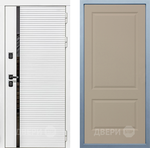 Входная металлическая Дверь Дива МХ-45 Белая STR Д-7 Шампань в Красноармейске